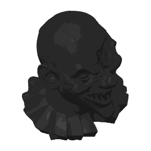 Evil Clown Sculpture